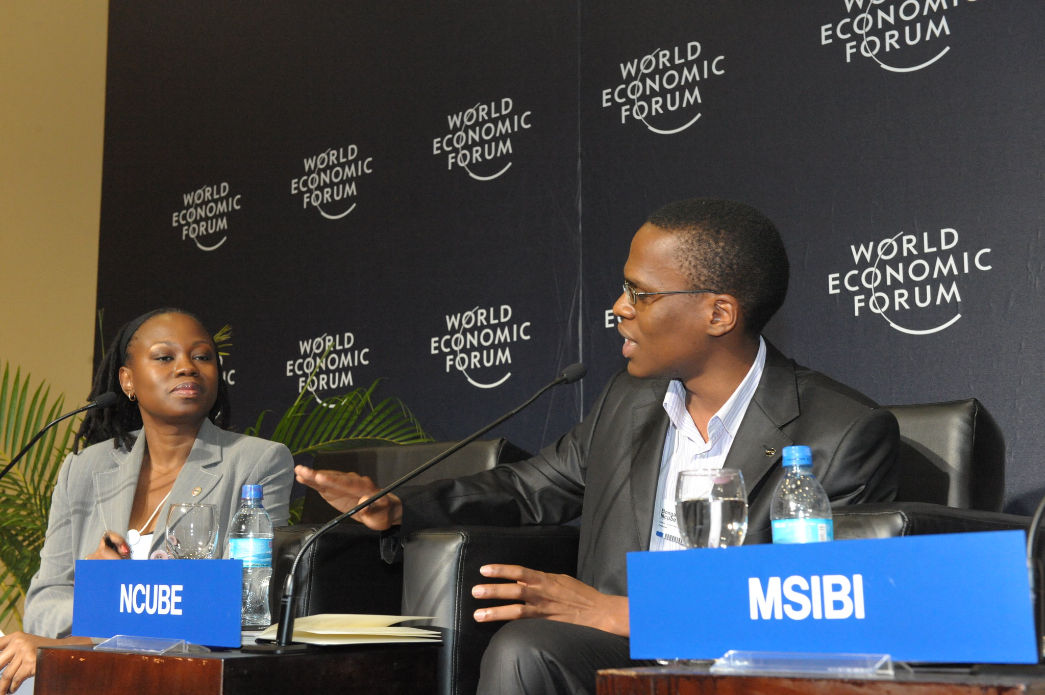 Bongani Ncube on a World Economic Forum panel